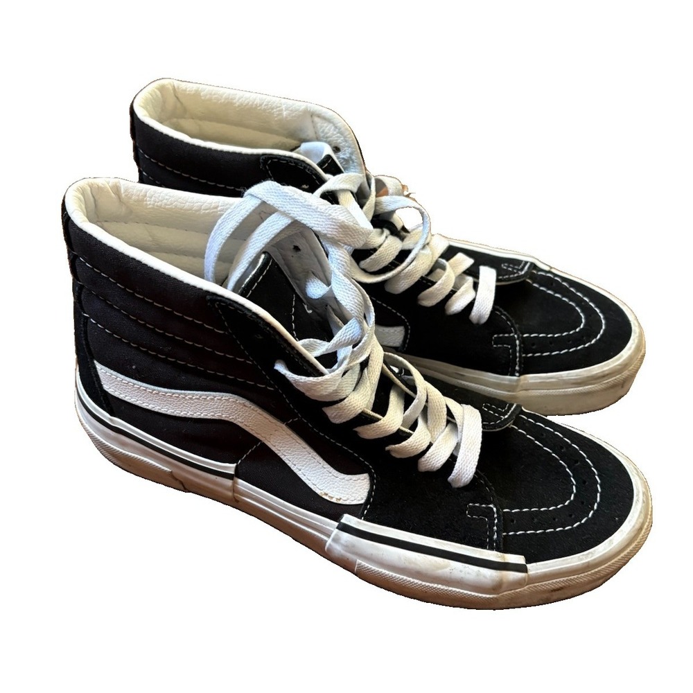 Vans Sk8-Hi Reconstruct Womens Size 9 Black White Athletic Shoes Sneakers